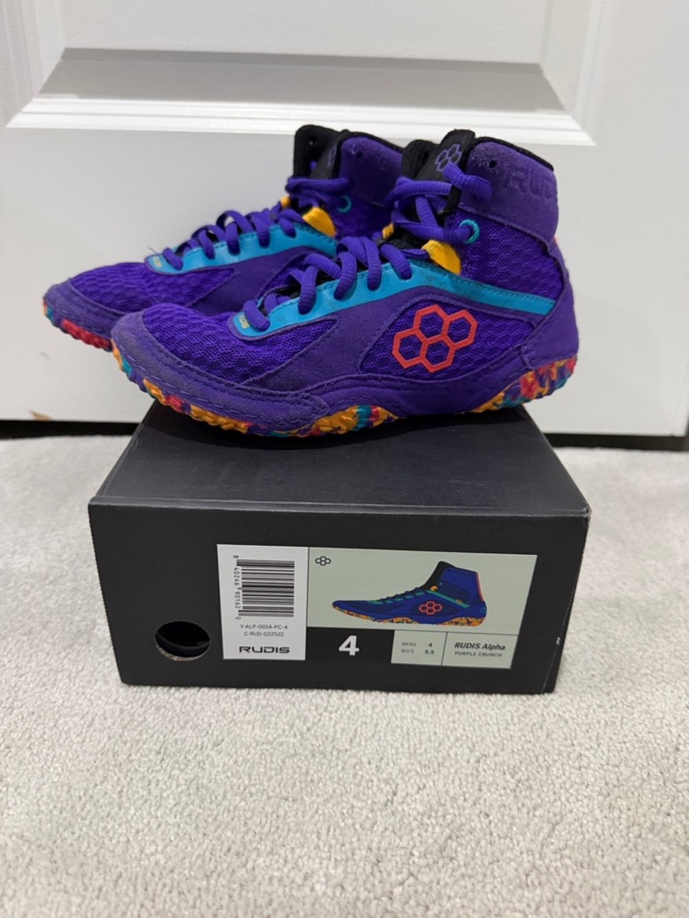 Rudis Alpha Purple Crunch Wrestling shoe